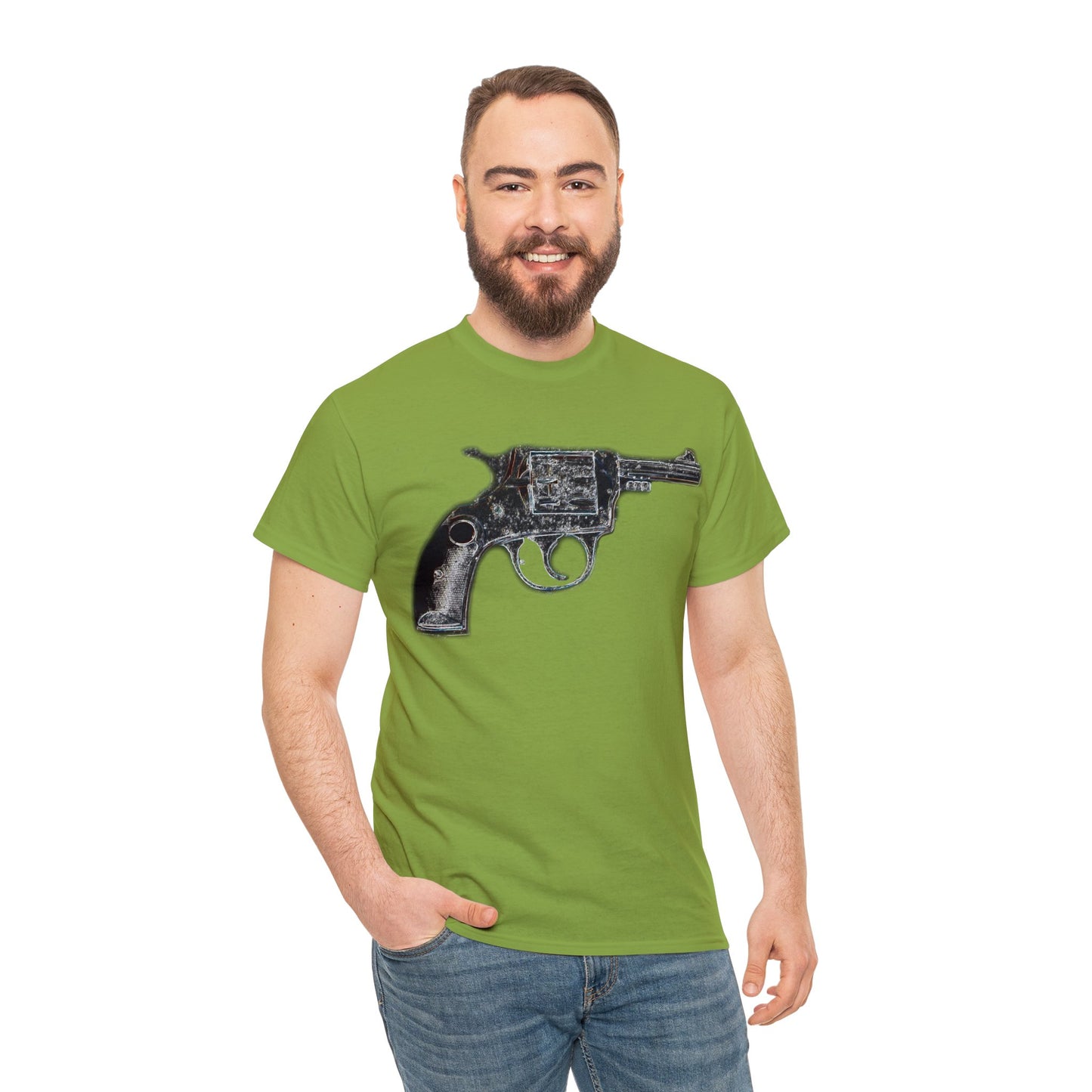 Vintage Pistol Revolver 22 Caliber Heavy Cotton Tee