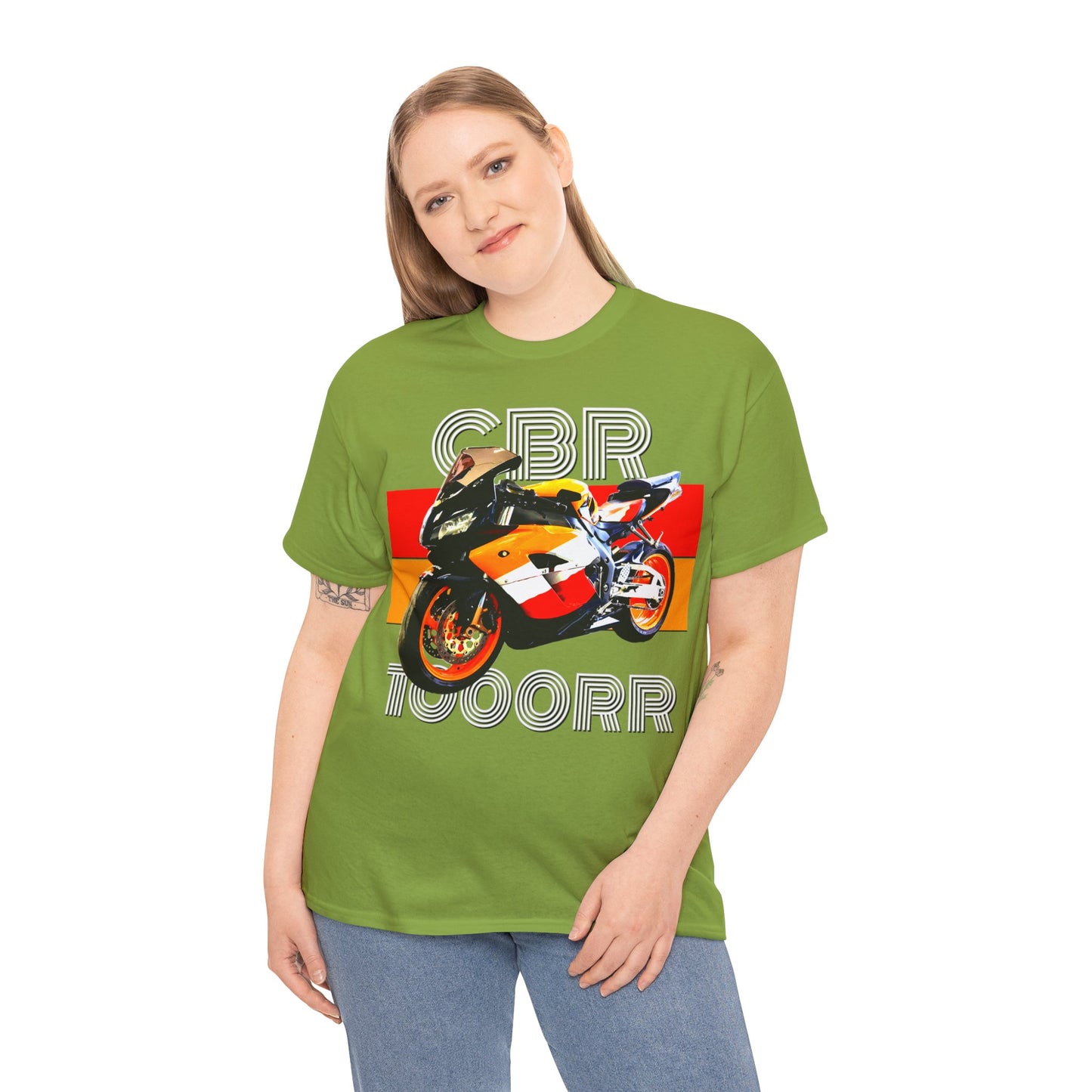CBR 1000RR Motorcycle, Vintage Street Bike, Street Motorcycle, Sport Bike Heavy Cotton Tee