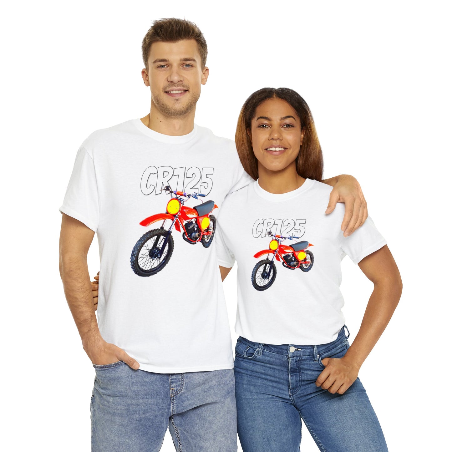 Vintage Motocross Motorcycle CR125, 1970's Moto Cross Bike Heavy Cotton Tee