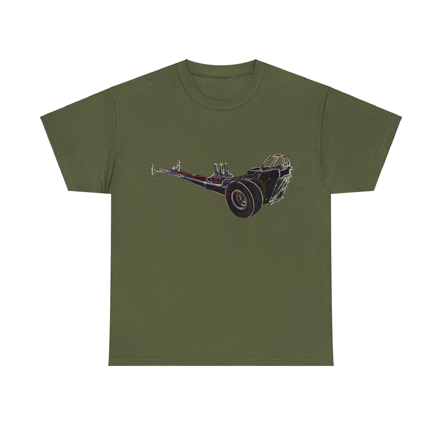 Vintage Drag, Retro Drag, Dragster, Vintage Dragster, Race Car Heavy Cotton Tee
