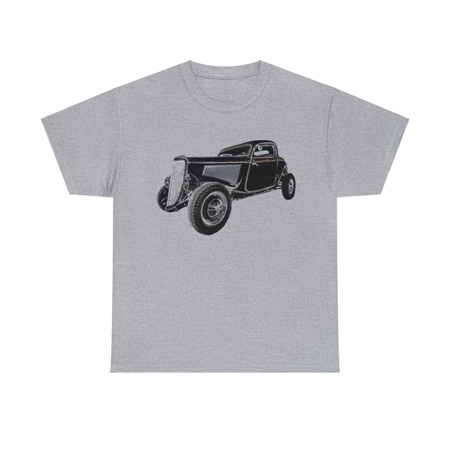 Hot Rod, Retro Rat Rod Car, Antique Automobile, Vintage Car, Rockabilly Heavy Cotton Tee