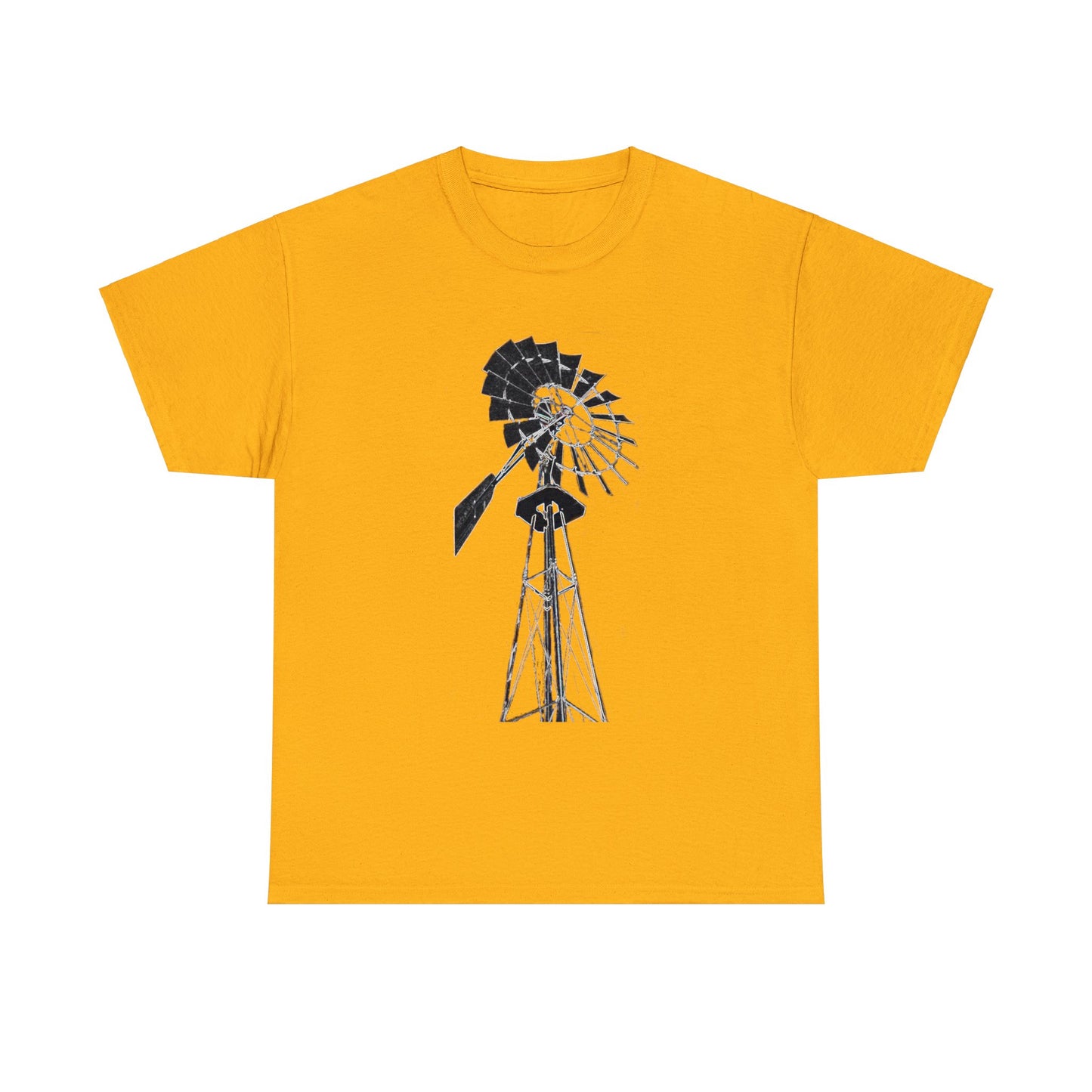 Windmill, Country Boy, Country Girl, Farmer, Vintage, Retro Heavy Cotton Tee