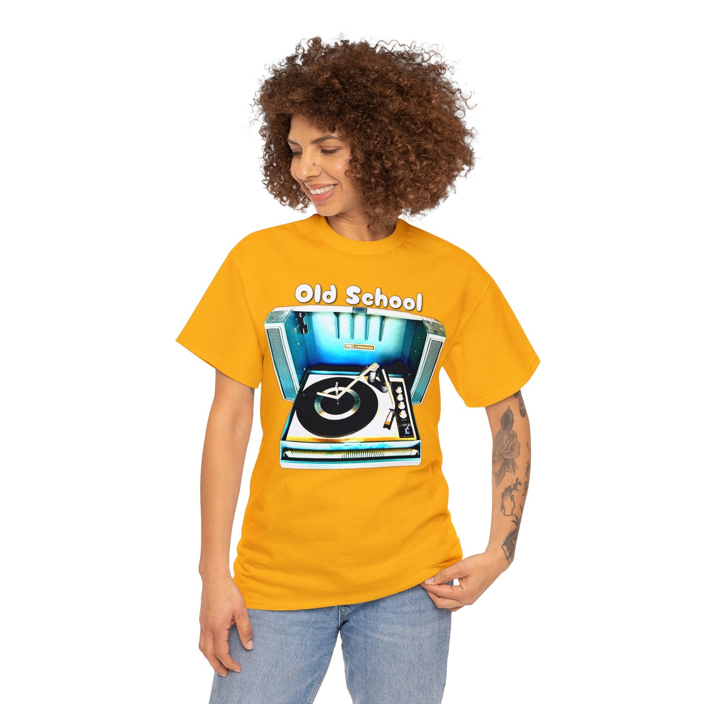 Vintage Record Player, Old School Stereo, Wildcat Portable Record Player Heavy Cotton Tee