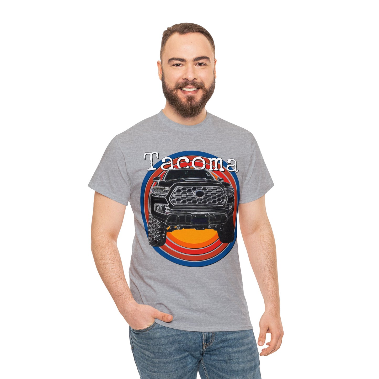 Tacoma 4x4 Pick Up Truck, Off Road Pickup Truck Heavy Cotton Tee