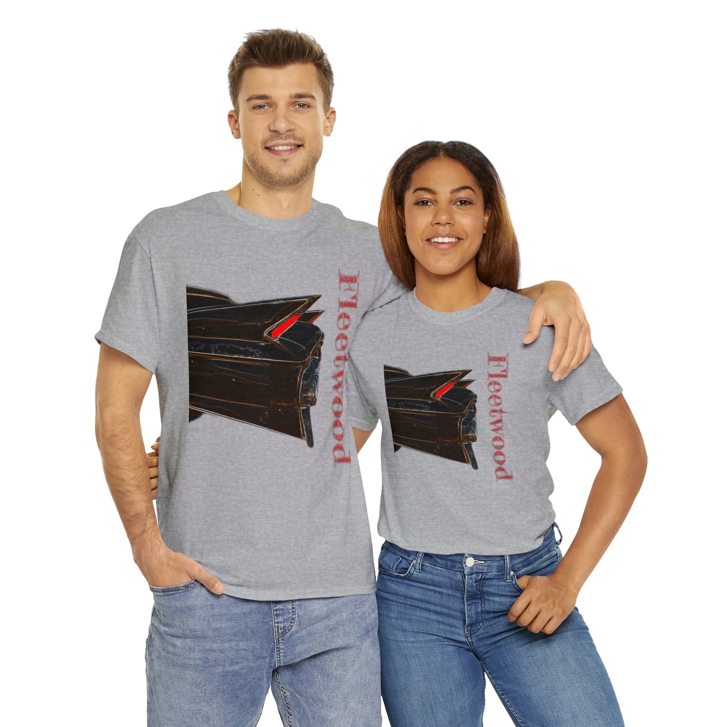 Caddy Fleetwood 1961 Vintage Tail Fins, Vintage American Car Heavy Cotton Tee