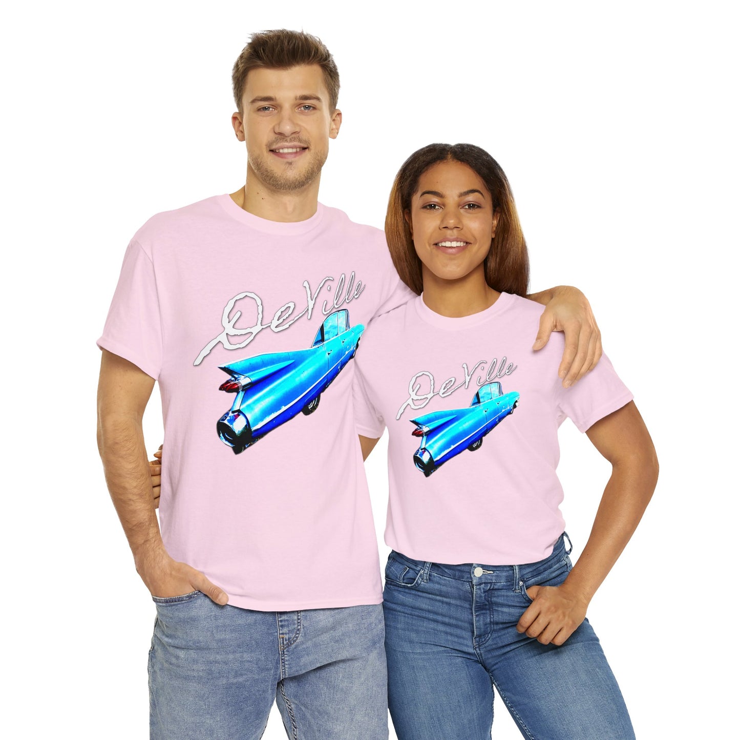 Deville Car, Antique American Car, Retro American Car, Caddy Heavy Cotton Tee