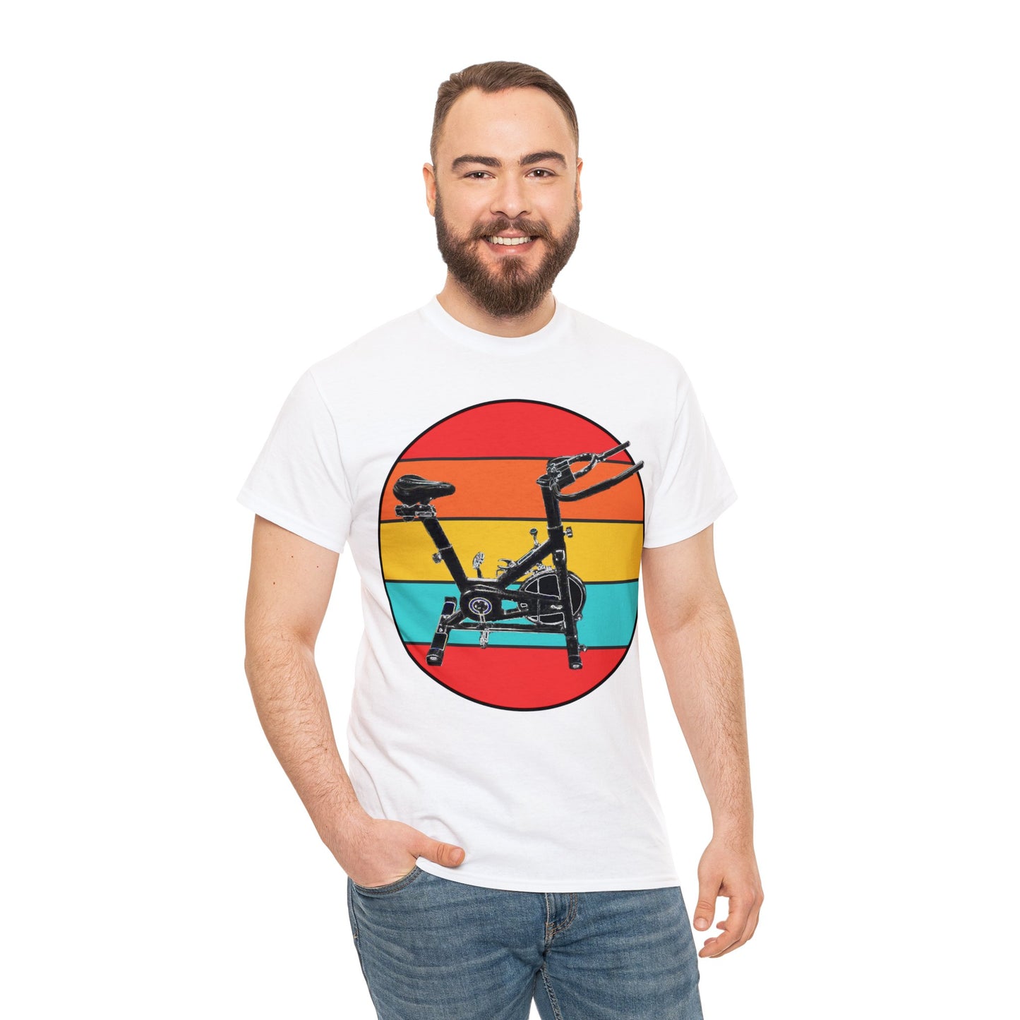 Spin Bike, Spin Class, Spinning, Stationary Bike, Indoor Cycling Heavy Cotton Tee