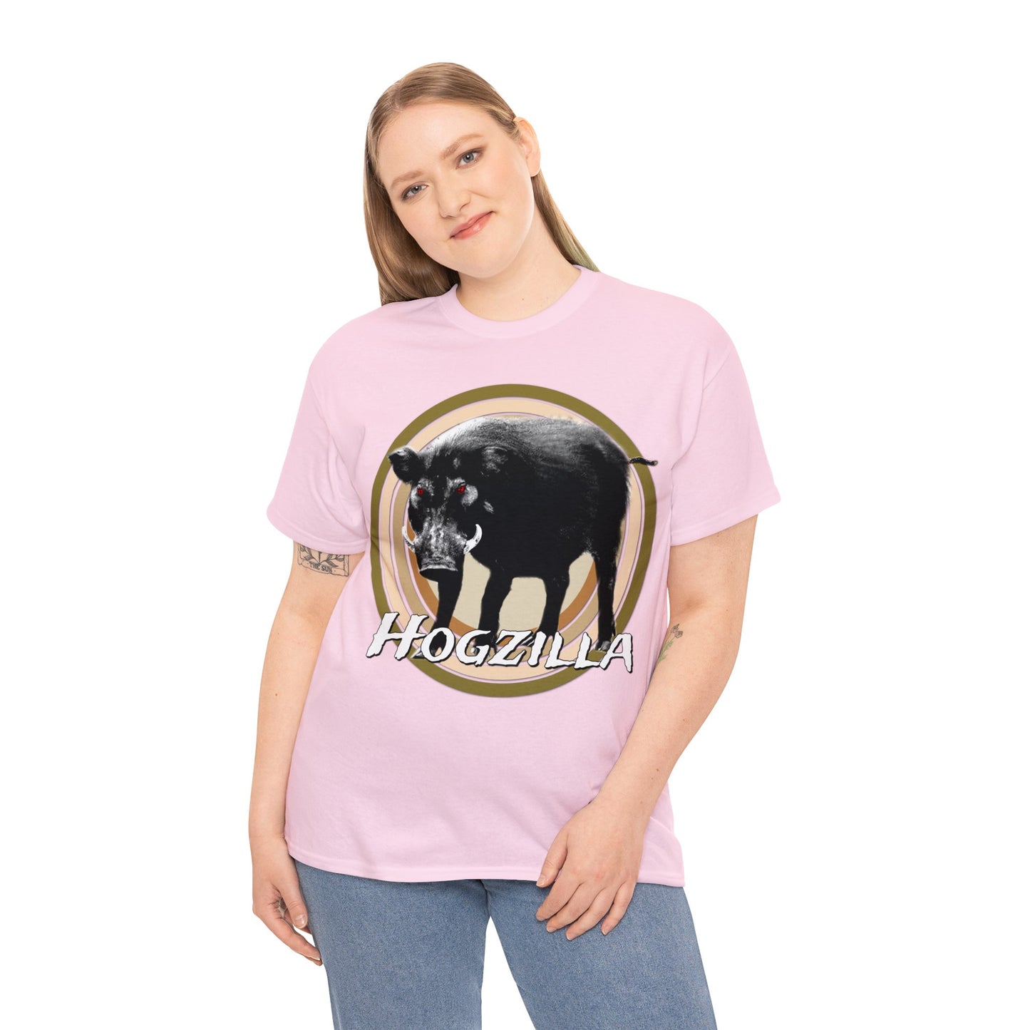 Wild Hog Hunting, Wild Hog, Hog Wild, Hog Boar Hunter, Hogzilla Heavy Cotton Tee