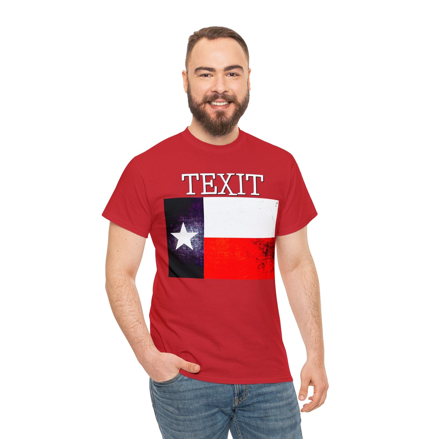 Texit Texas Flag Texas Independence Heavy Cotton Tee