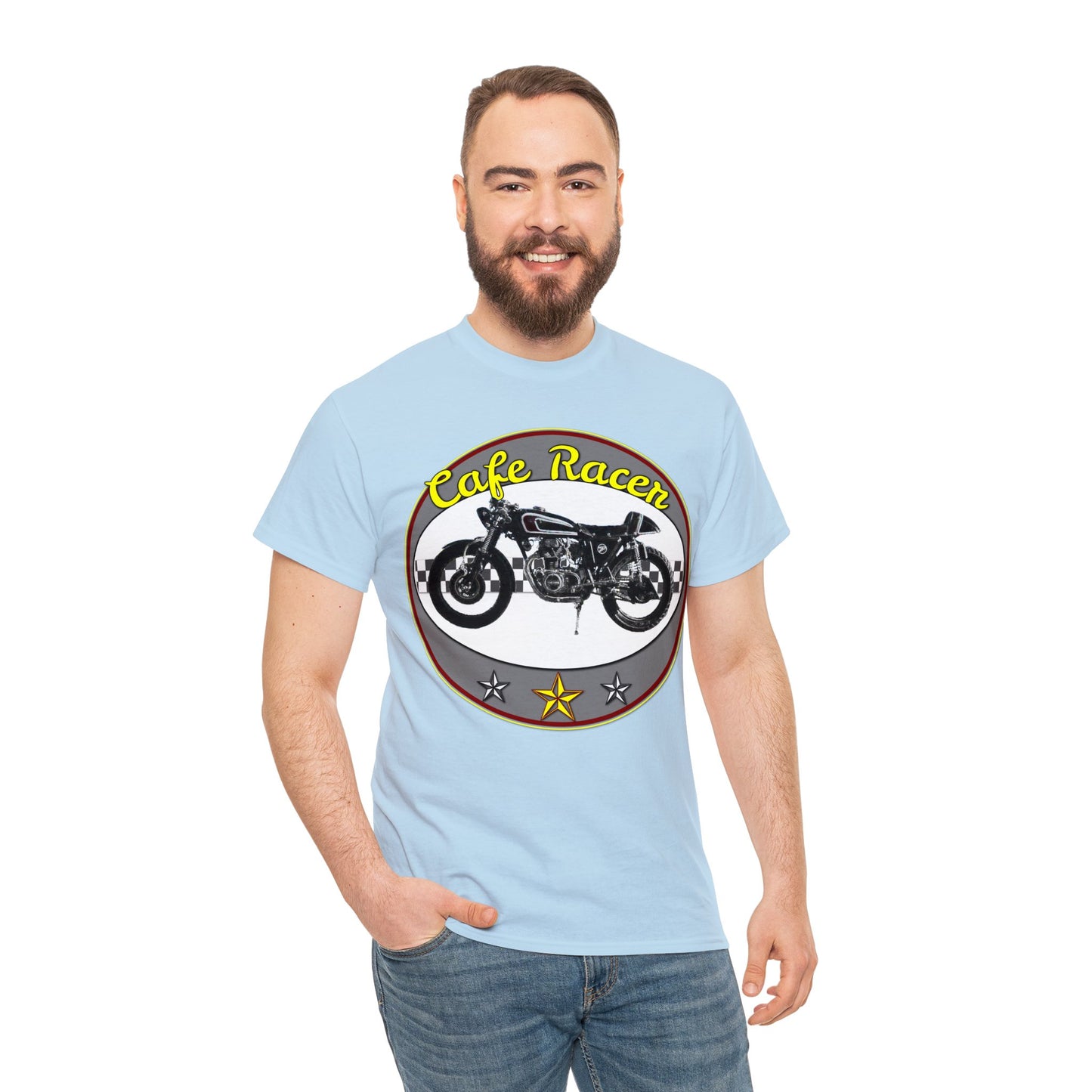 Cafe Racer Motorcycle, Street Bike, Street Motorcycle Heavy Cotton Tee