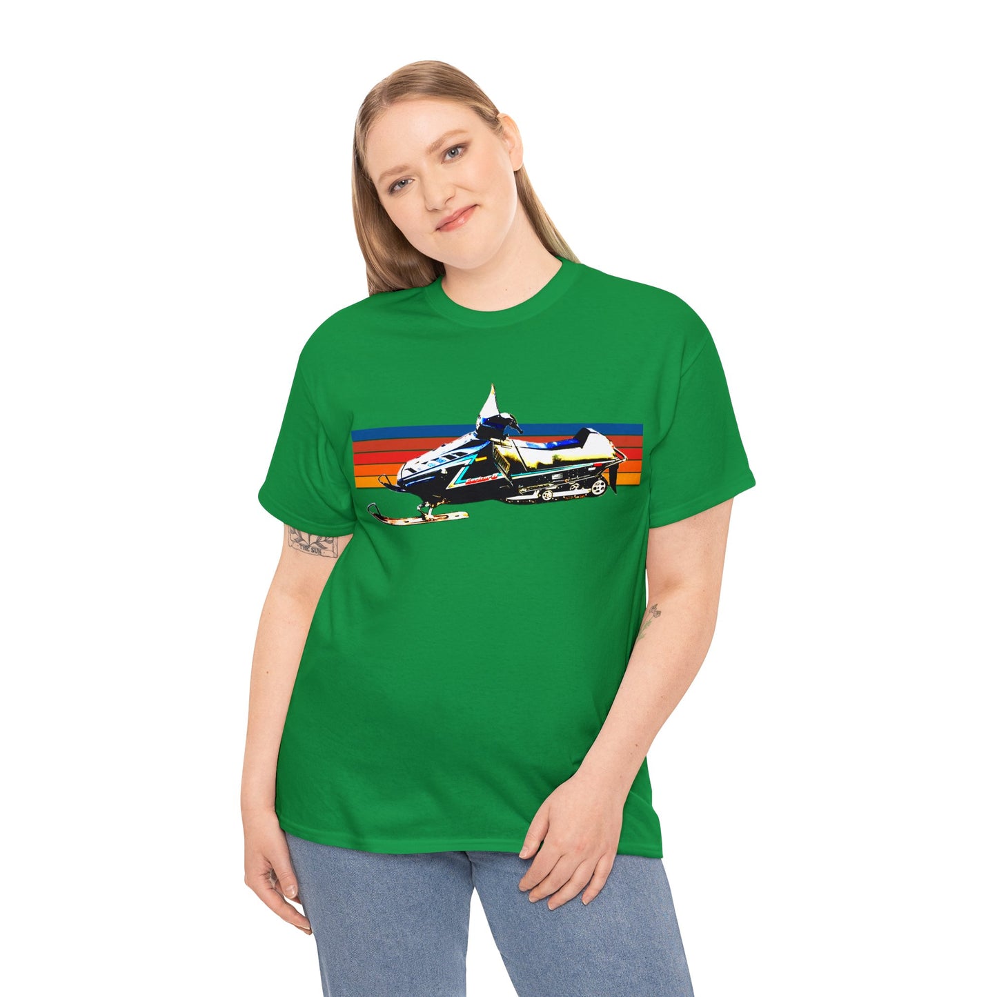 Vintage Exciter 2 Snowmobile, 1990s Snow Mobile, Snow Machine Heavy Cotton Tee