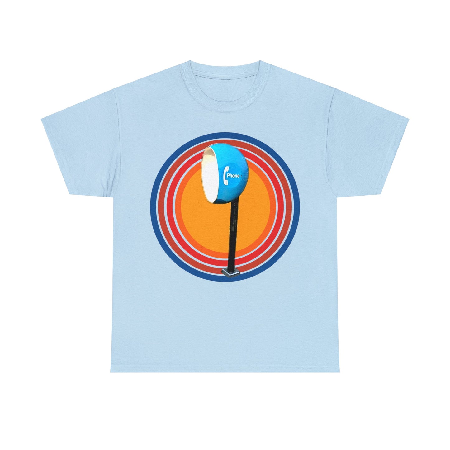 Vintage Egg Shaped Phone Booth, Retro Phone Booth Heavy Cotton Tee