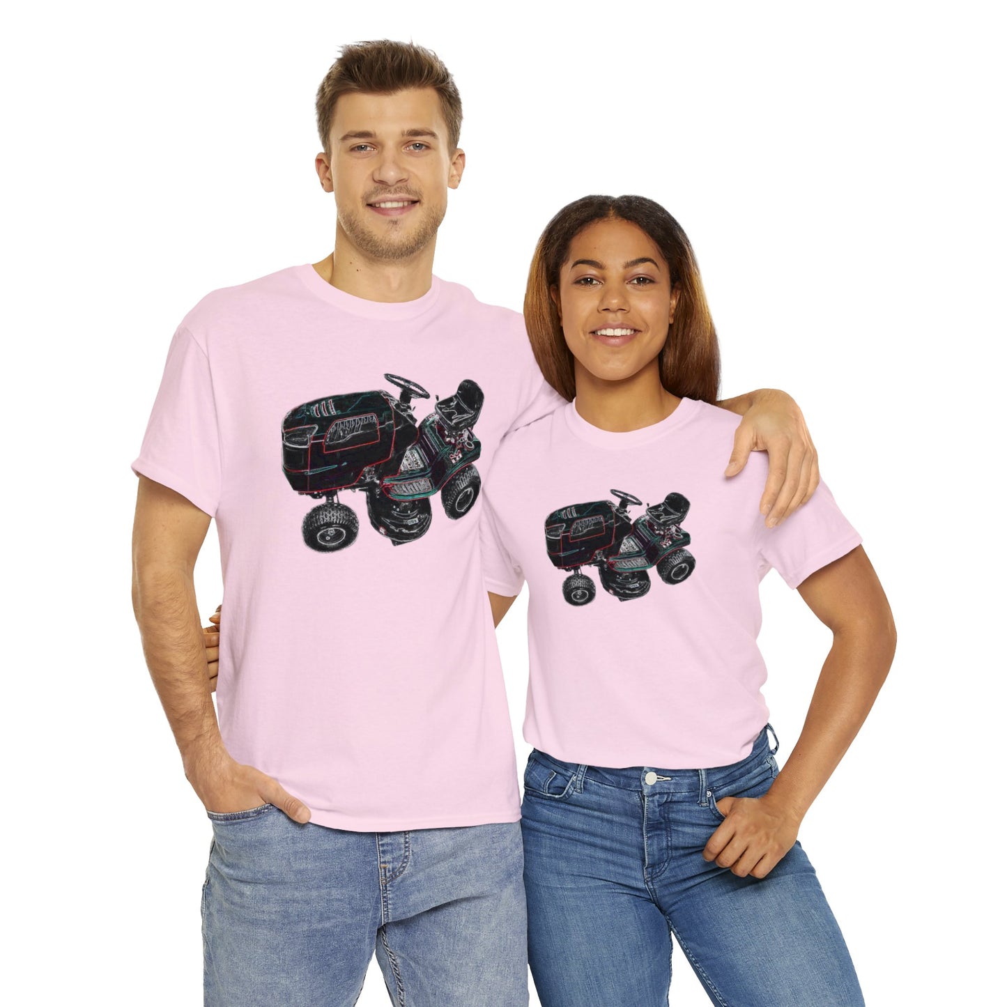 Vintage Riding Lawn Mower, Lawn Mowing Tractor, Ride On Mower Heavy Cotton Tee