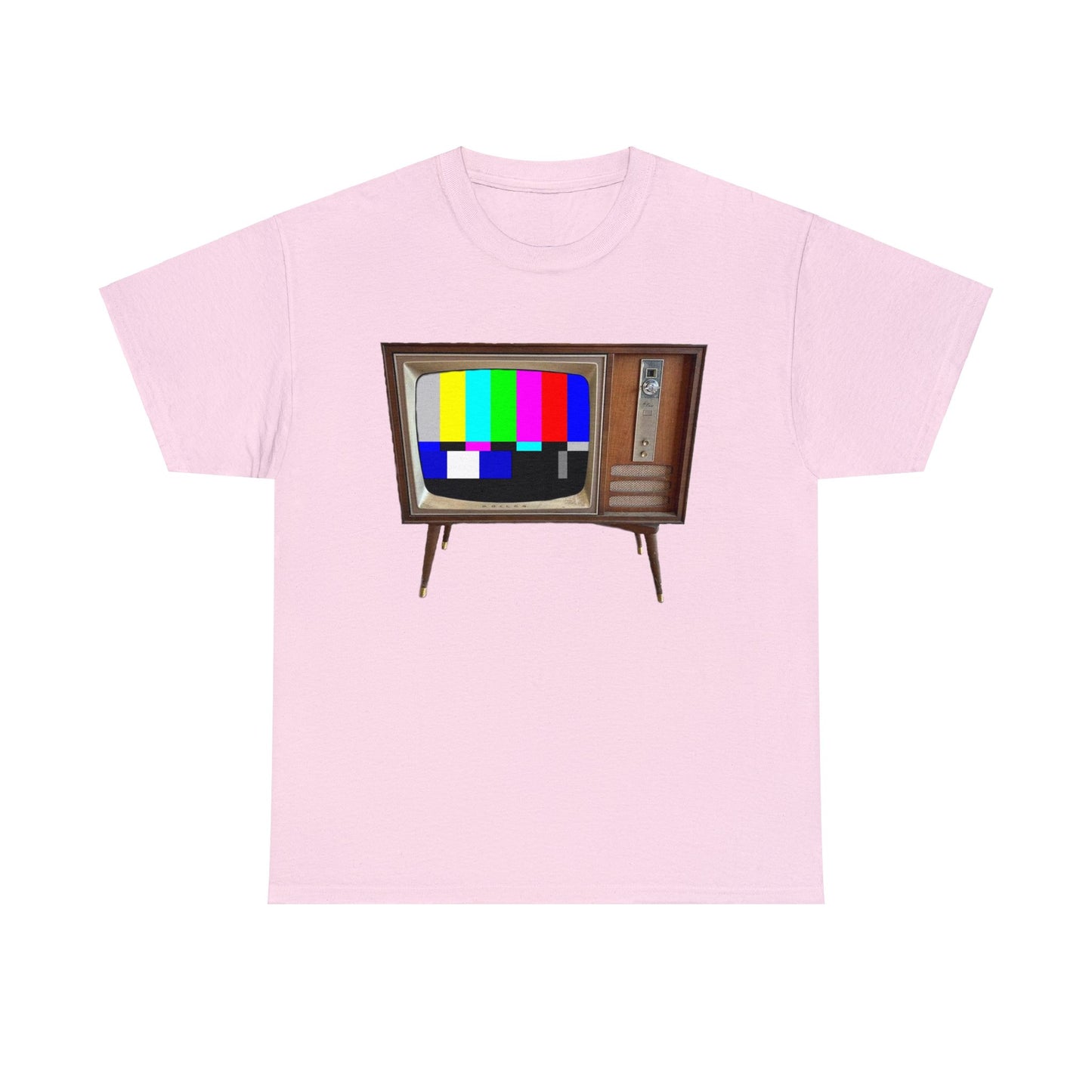 Vintage Television, Tube TV, Sign Off Screen, Old School, Vintage, Retro Heavy Cotton Tee