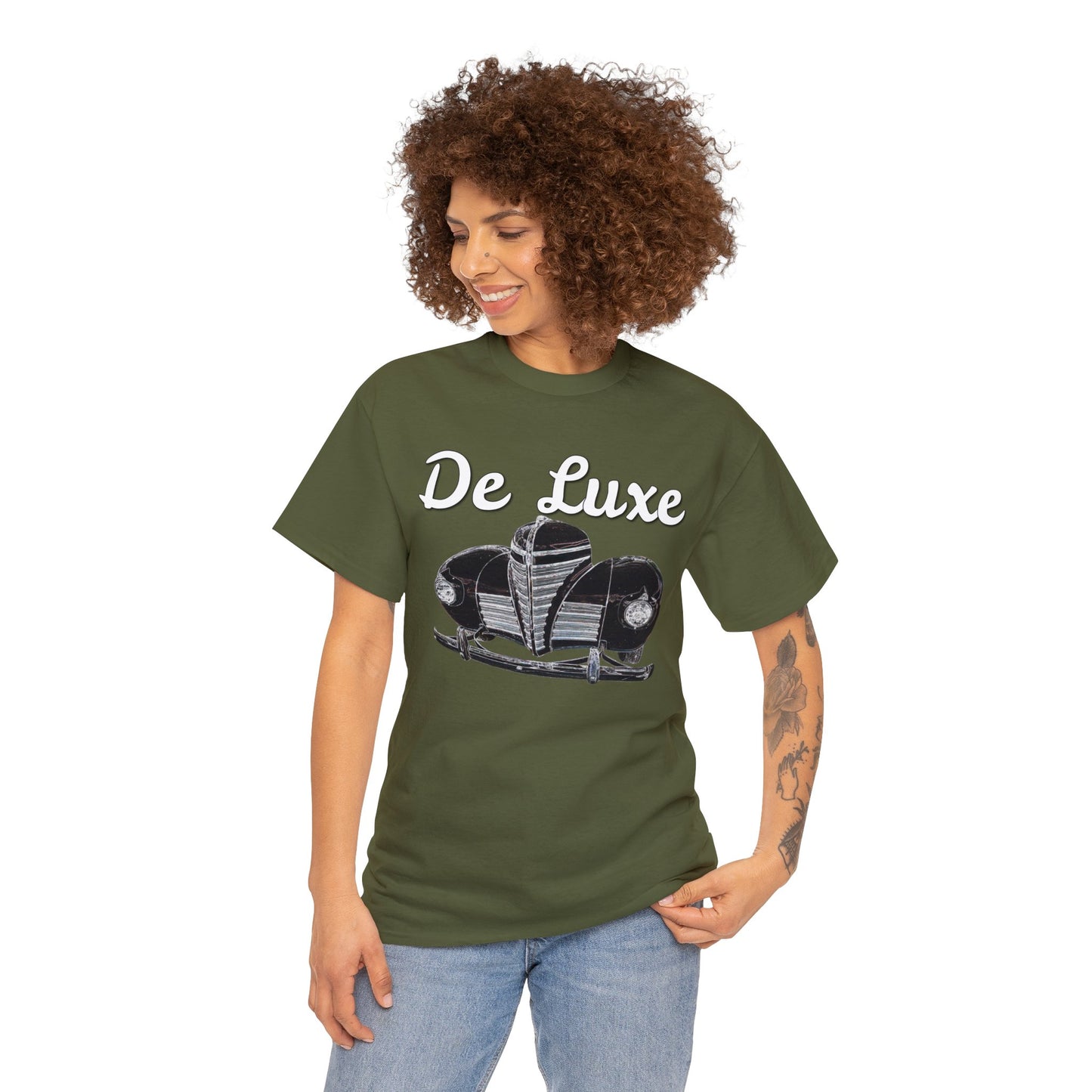Plymouth Deluxe Business Coupe, Vintage Car, Retro American Automobile Heavy Cotton Tee