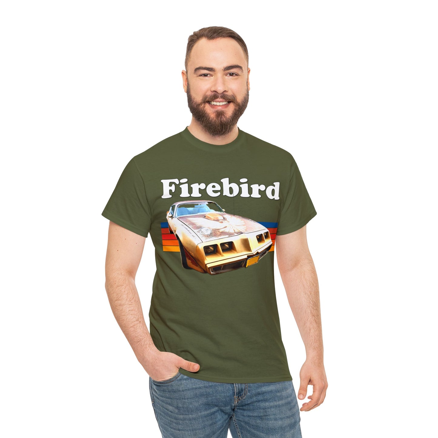 Vintage Firebird Car, Trans Am Car, Retro 1970s Car, Antique Fire Bird Heavy Cotton Tee