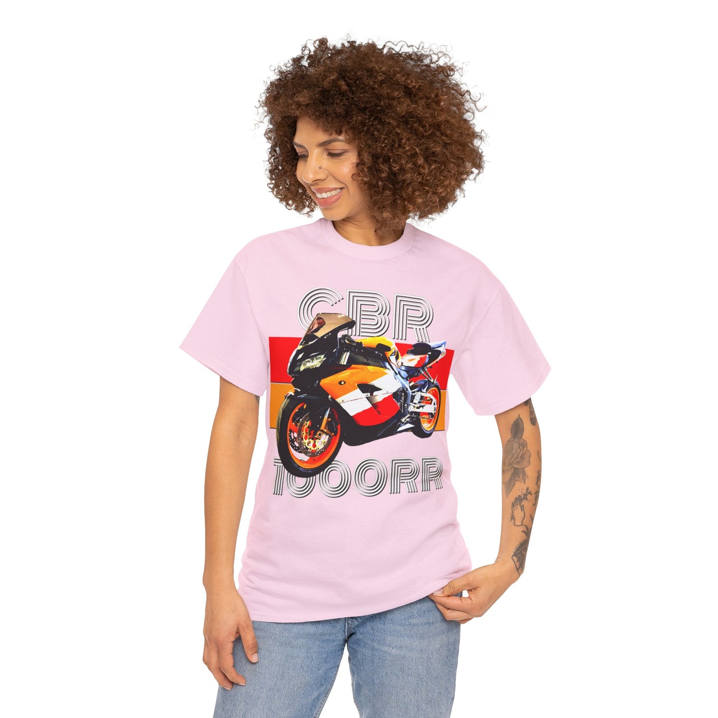 CBR 1000RR Motorcycle, Vintage Street Bike, Street Motorcycle, Sport Bike Heavy Cotton Tee