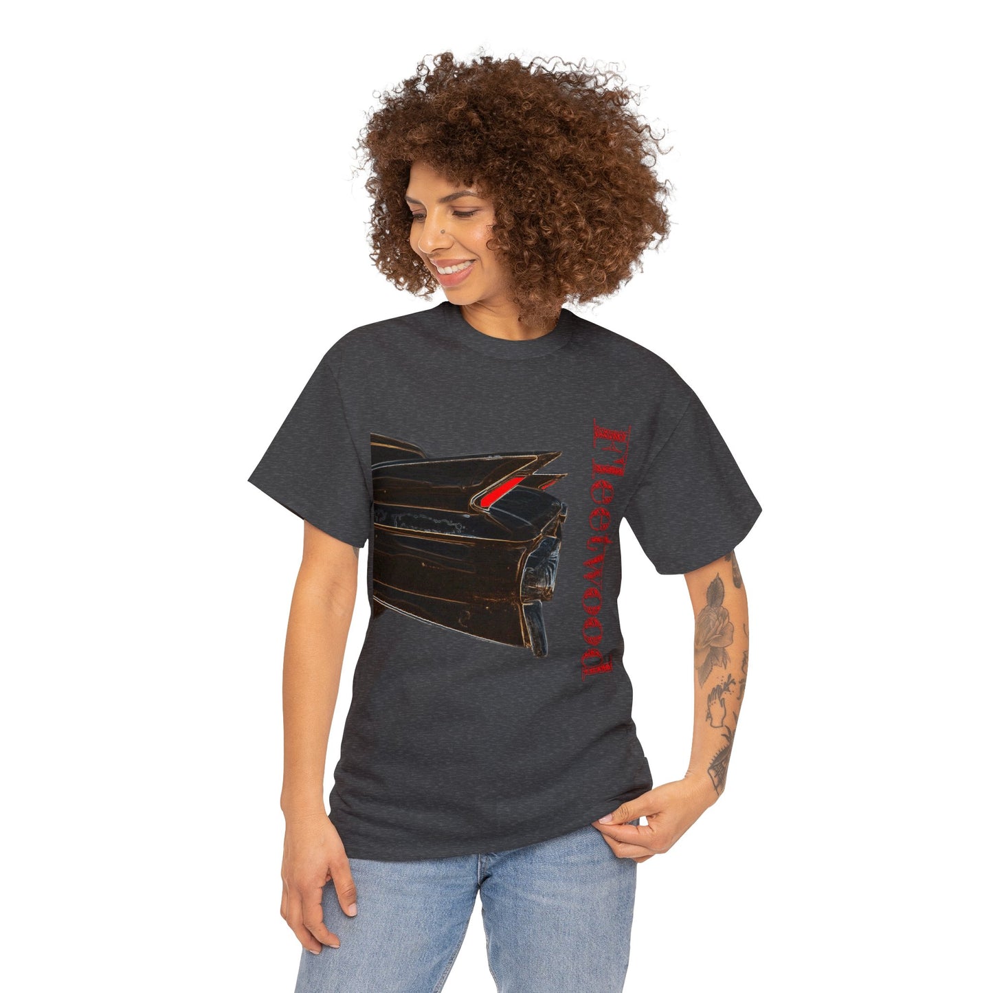 Caddy Fleetwood 1961 Vintage Tail Fins, Vintage American Car Heavy Cotton Tee