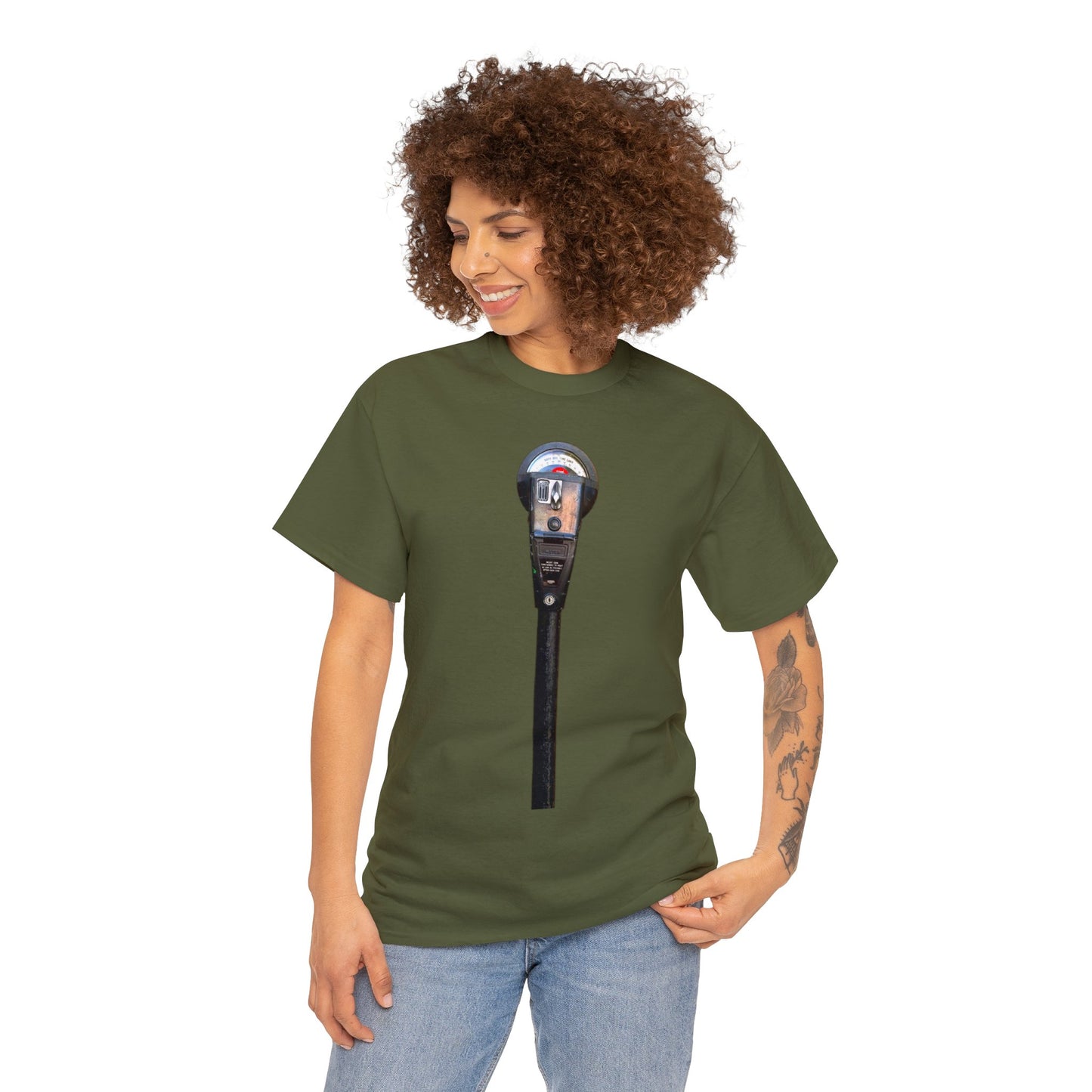 Parking Meter, Vintage Parking Spot Meter, Coin Operated Parking Meter Timer Heavy Cotton Tee