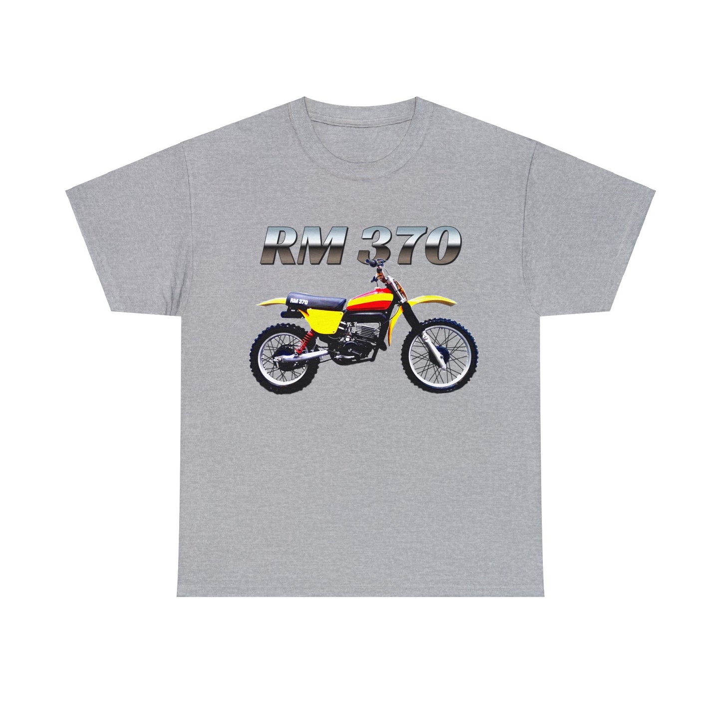 Vintage Dirt Bike Motocross Motorcycle Super Cross 1970s RM 370 Heavy Cotton Tee