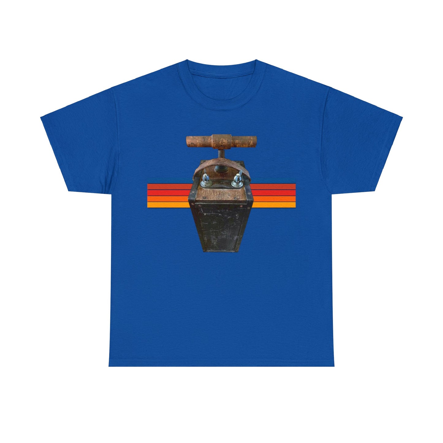 Vintage Mining Plunger Dynamite Detonator, Retro Miners Explosive Device Heavy Cotton Tee