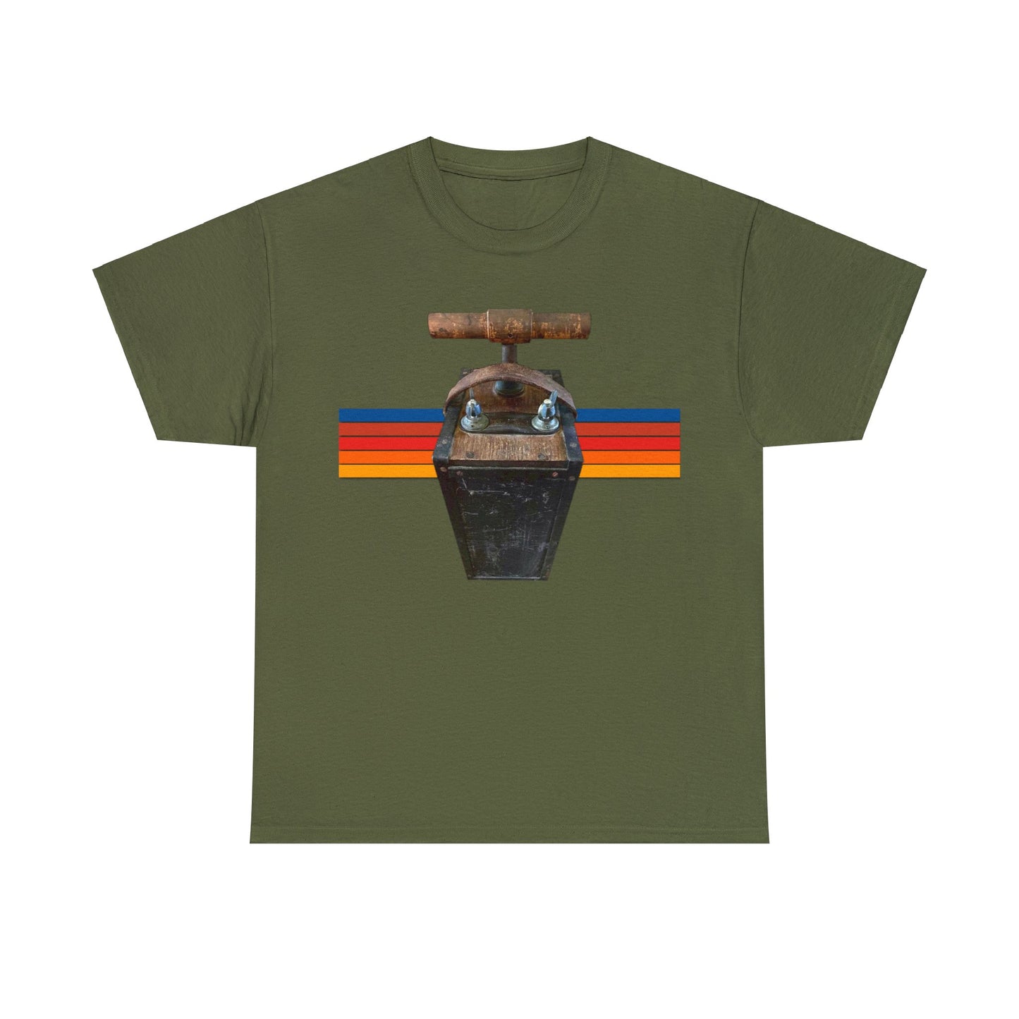 Vintage Mining Plunger Dynamite Detonator, Retro Miners Explosive Device Heavy Cotton Tee