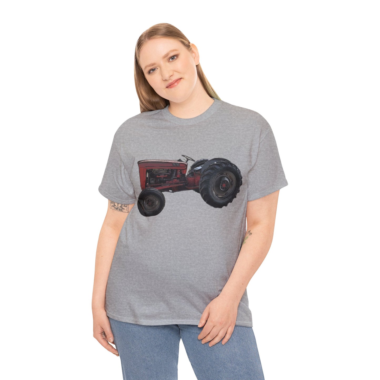 Vintage Retro Farm Tractor Heavy Cotton Tee