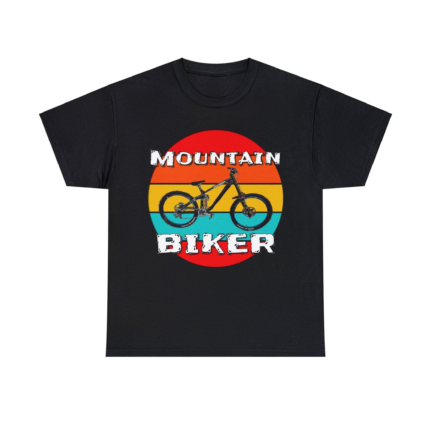 Mountain Bike, Mountain Biker, Full Suspension Moutain Bike Heavy Cotton Tee
