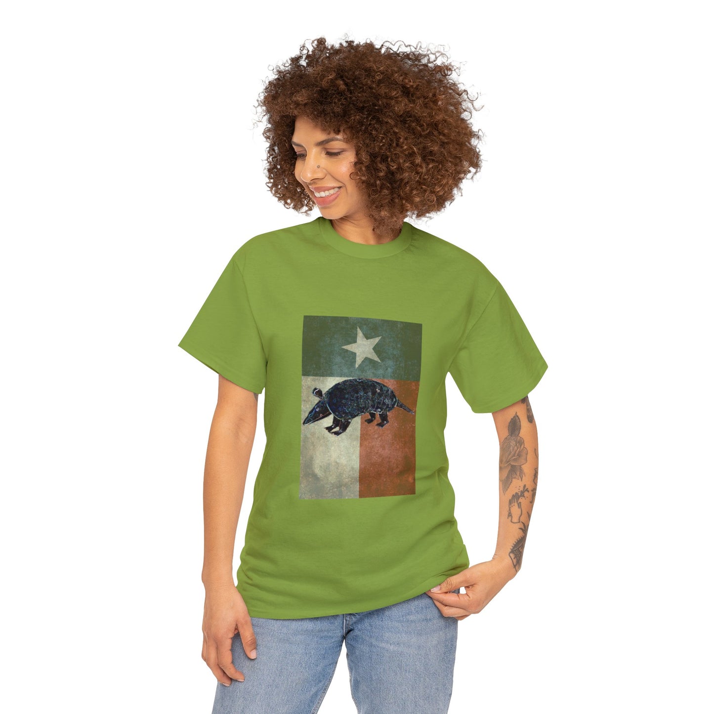 Vintage Texas Flag Armadillo Heavy Cotton Tee