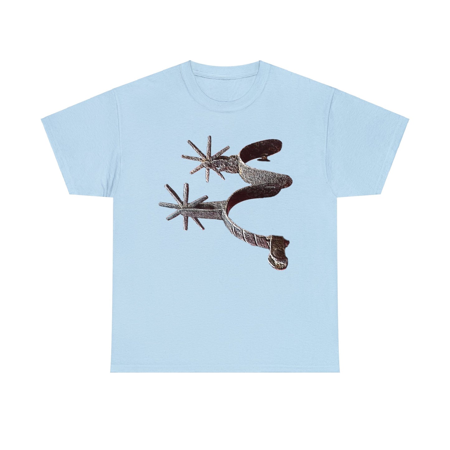 Vintage Retro Cowboy Cowgirl Boot Spurs Heavy Cotton Tee