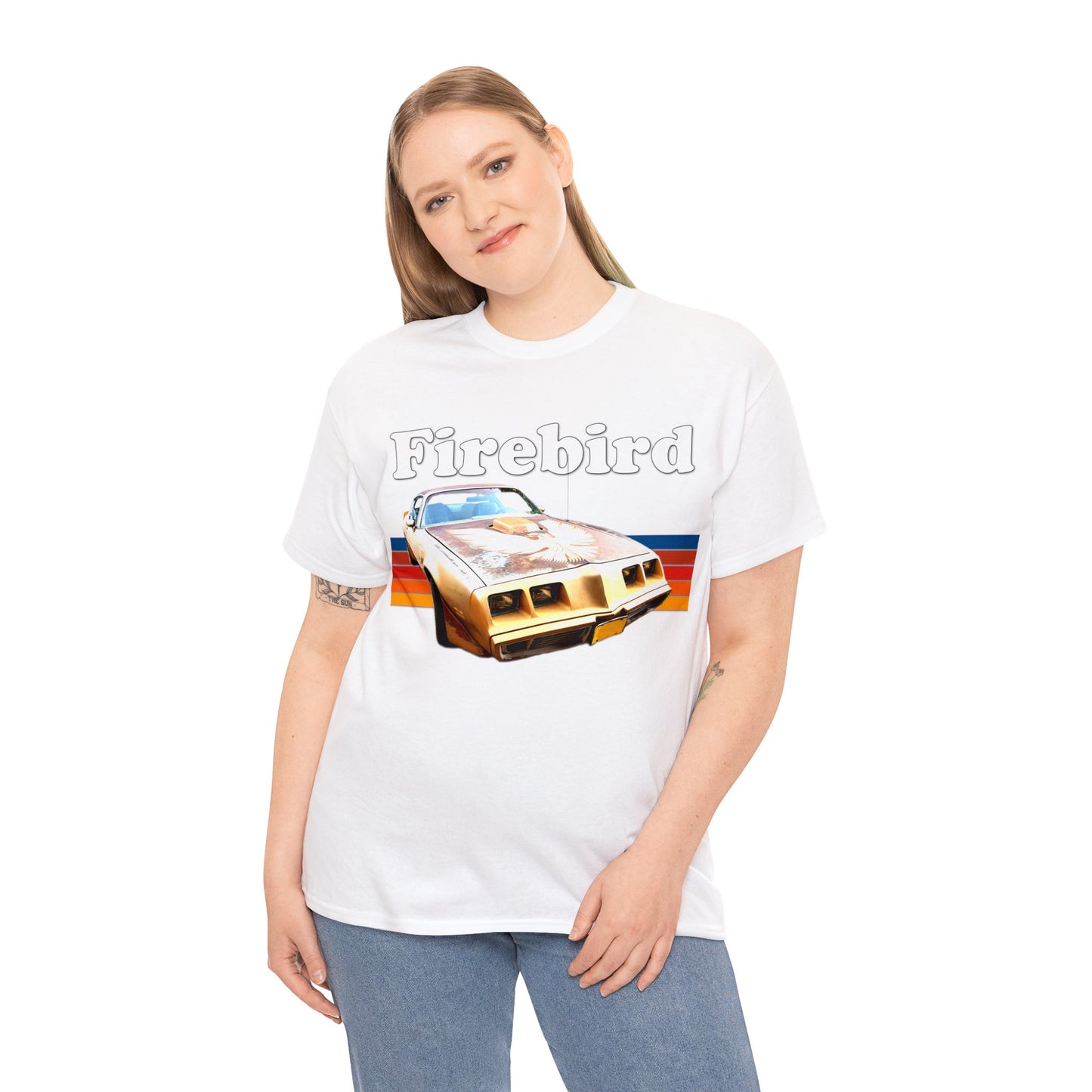 Vintage Firebird Car, Trans Am Car, Retro 1970s Car, Antique Fire Bird Heavy Cotton Tee