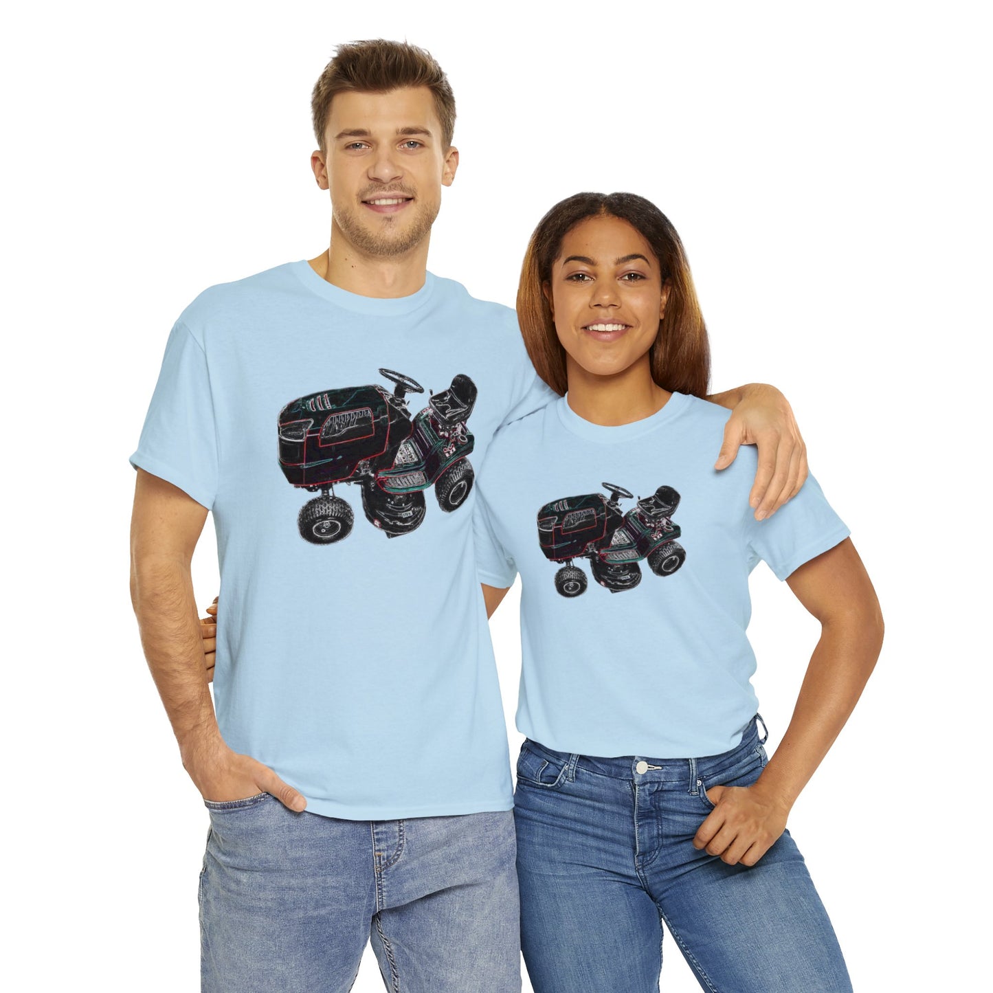 Vintage Riding Lawn Mower, Lawn Mowing Tractor, Ride On Mower Heavy Cotton Tee