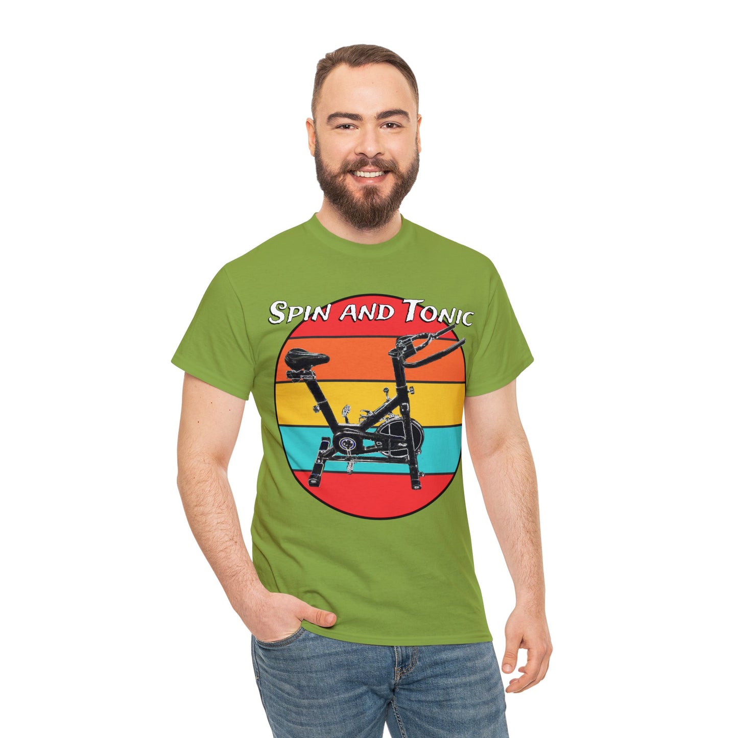 Spin Bike, Spin Class, Spinning, Stationary Bike, Indoor Cycling Heavy Cotton Tee