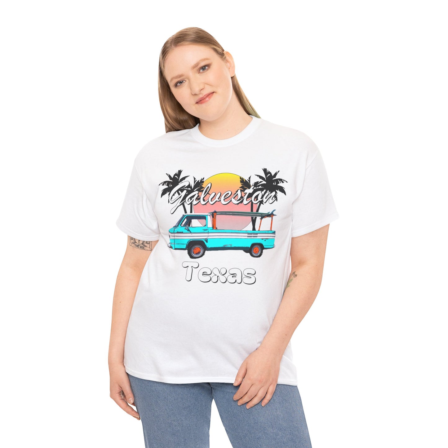 Galveston Island Texas, Galveston Beach, Vintage Galveston Island Heavy Cotton Tee