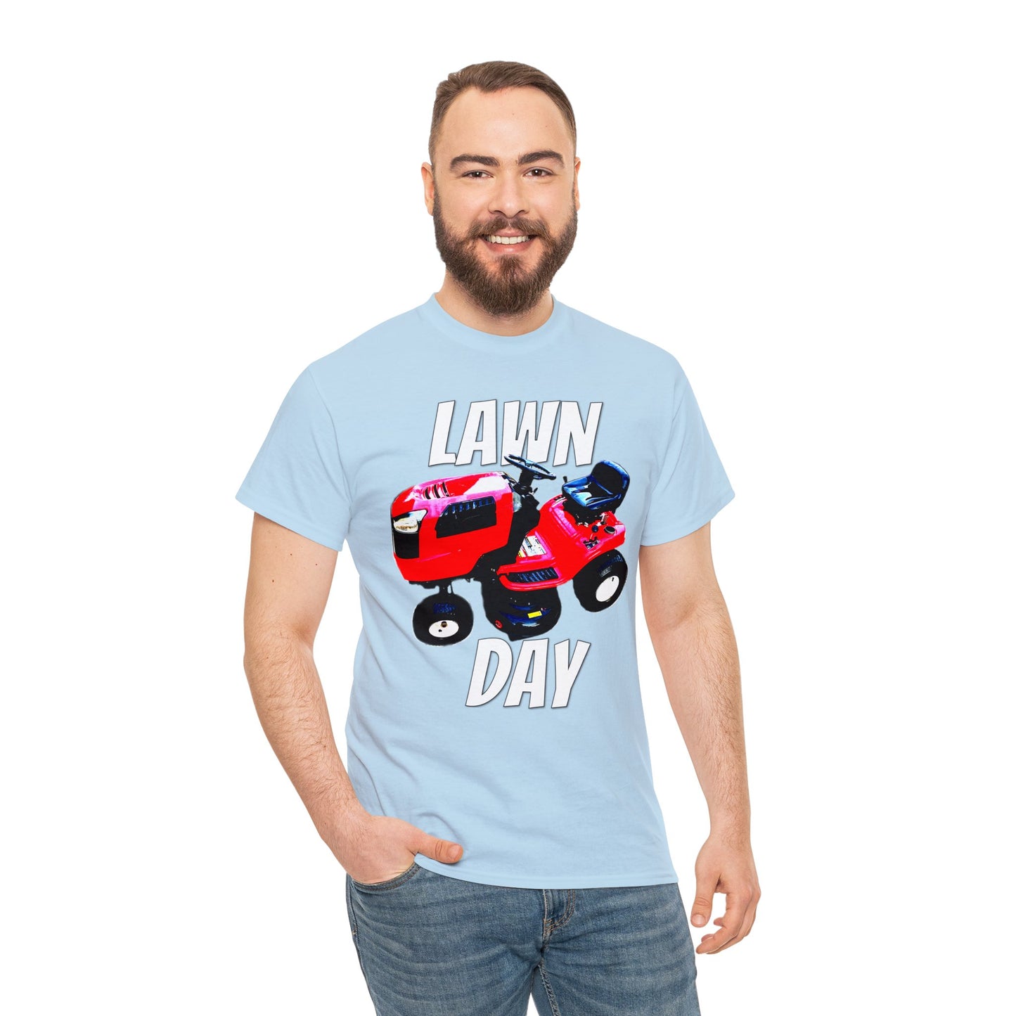 Vintage Riding Lawn Mower, Lawn Mowing Tractor, Ride On Mower Heavy Cotton Tee