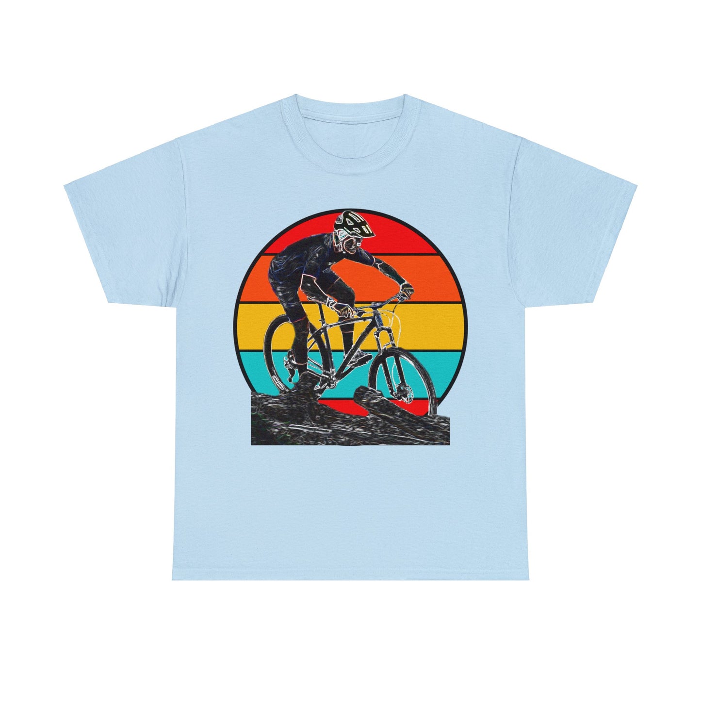 Mountain Bike, Mountain Biker, Hard Tail Mountain Bike Heavy Cotton Tee