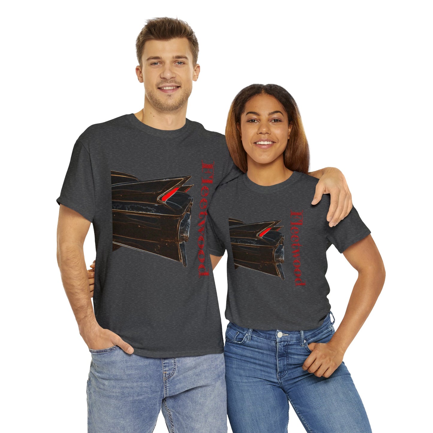 Caddy Fleetwood 1961 Vintage Tail Fins, Vintage American Car Heavy Cotton Tee