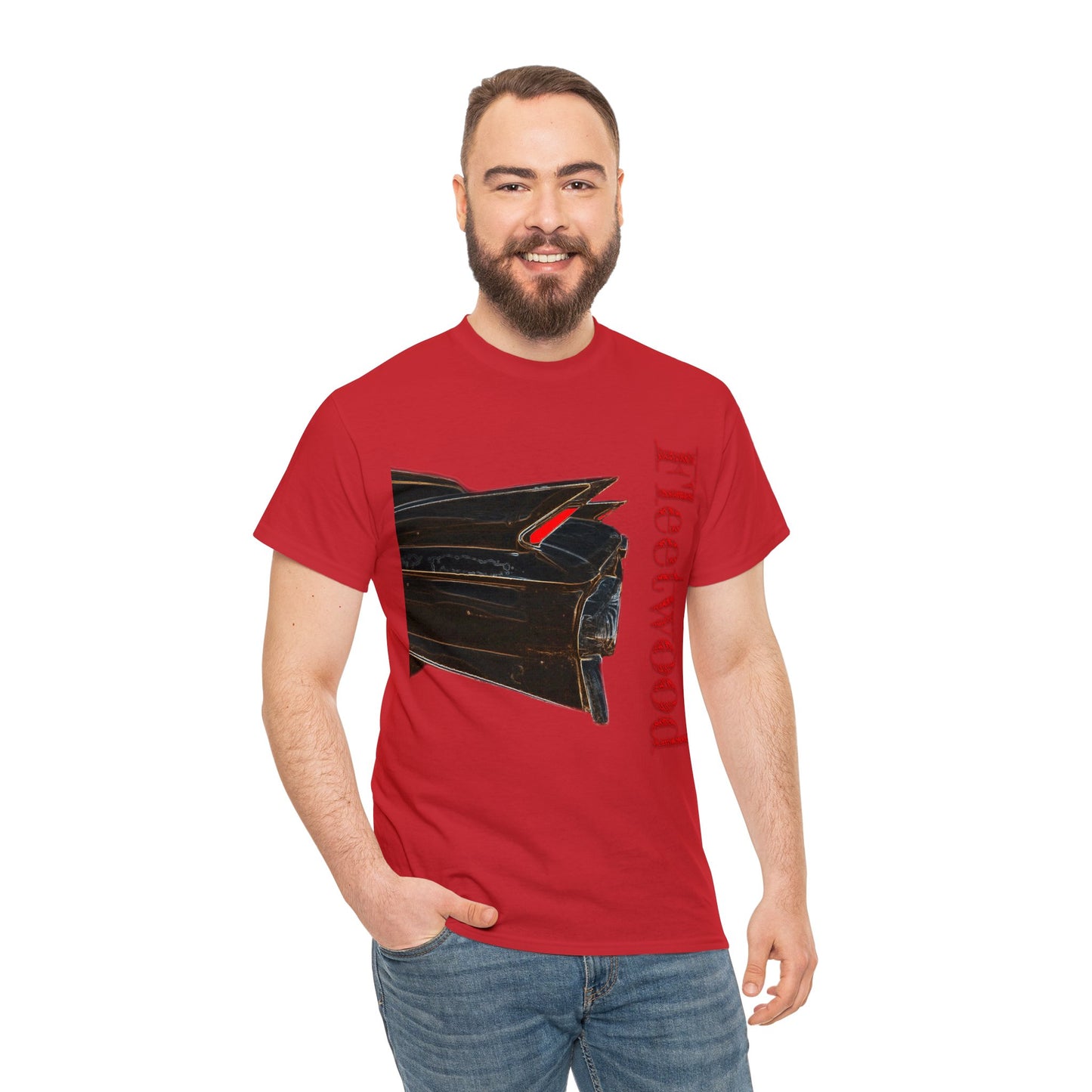 Caddy Fleetwood 1961 Vintage Tail Fins, Vintage American Car Heavy Cotton Tee