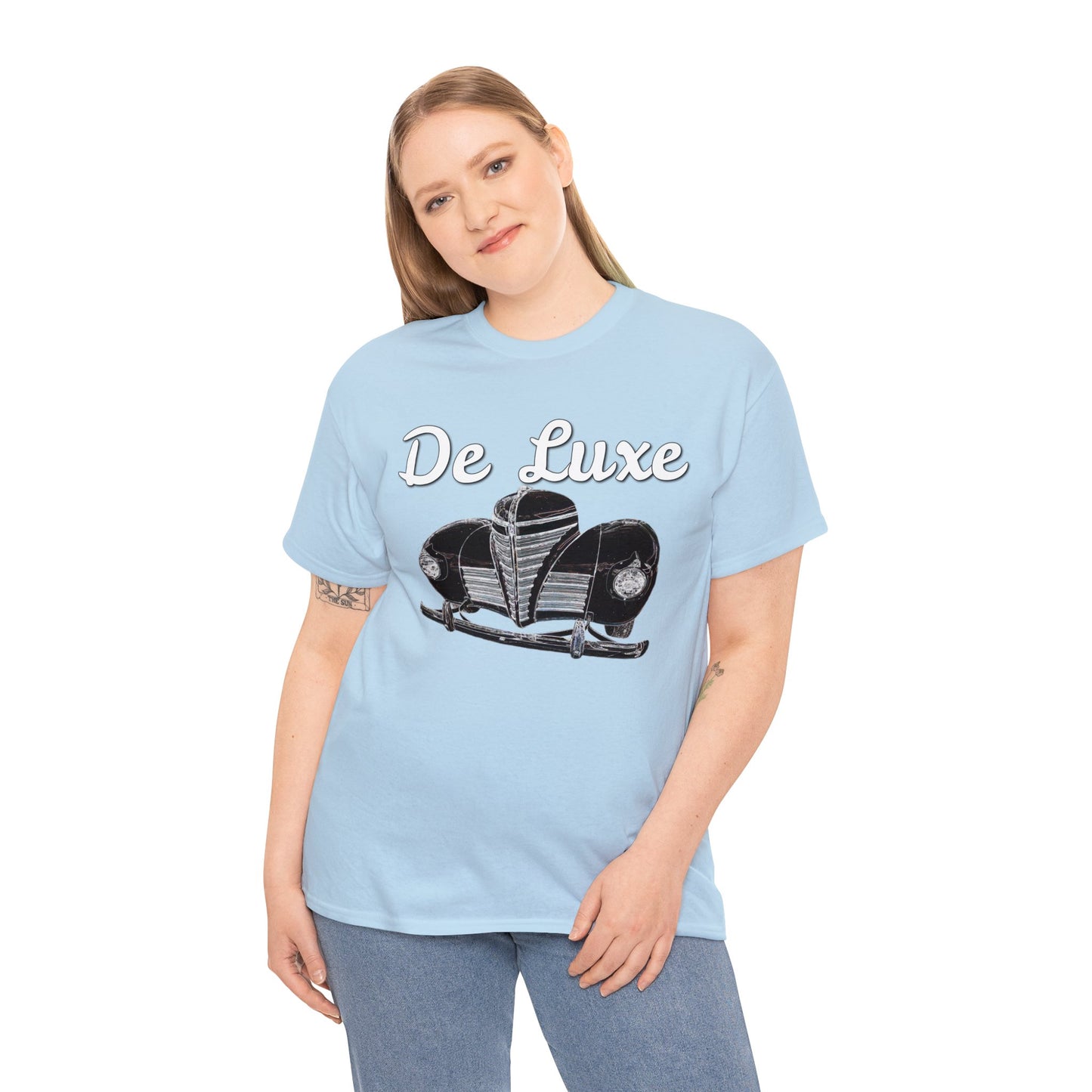 Plymouth Deluxe Business Coupe, Vintage Car, Retro American Automobile Heavy Cotton Tee
