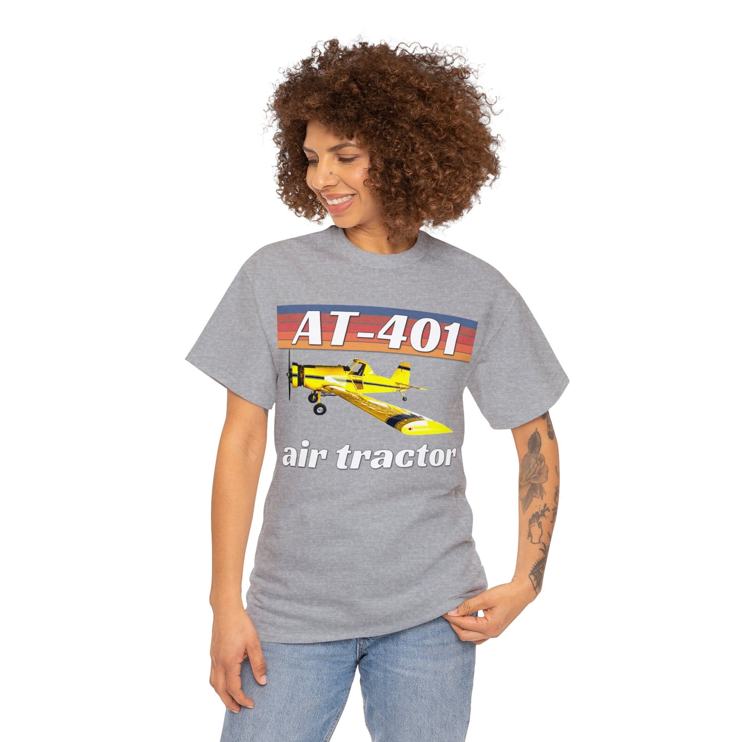 AT 401 Crop Duster Plane, Air Tractor Airplane, Farming Airplane Heavy Cotton Tee