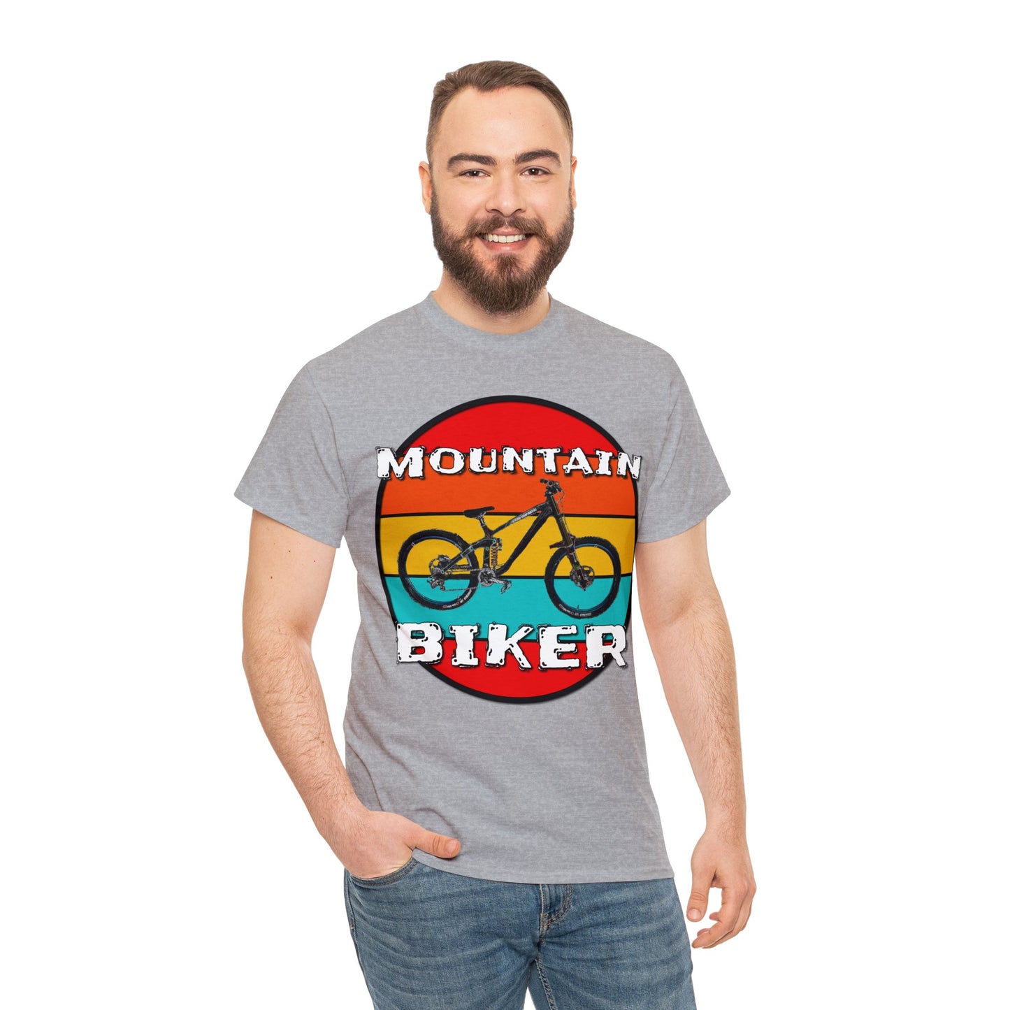 Mountain Bike, Mountain Biker, Full Suspension Moutain Bike Heavy Cotton Tee