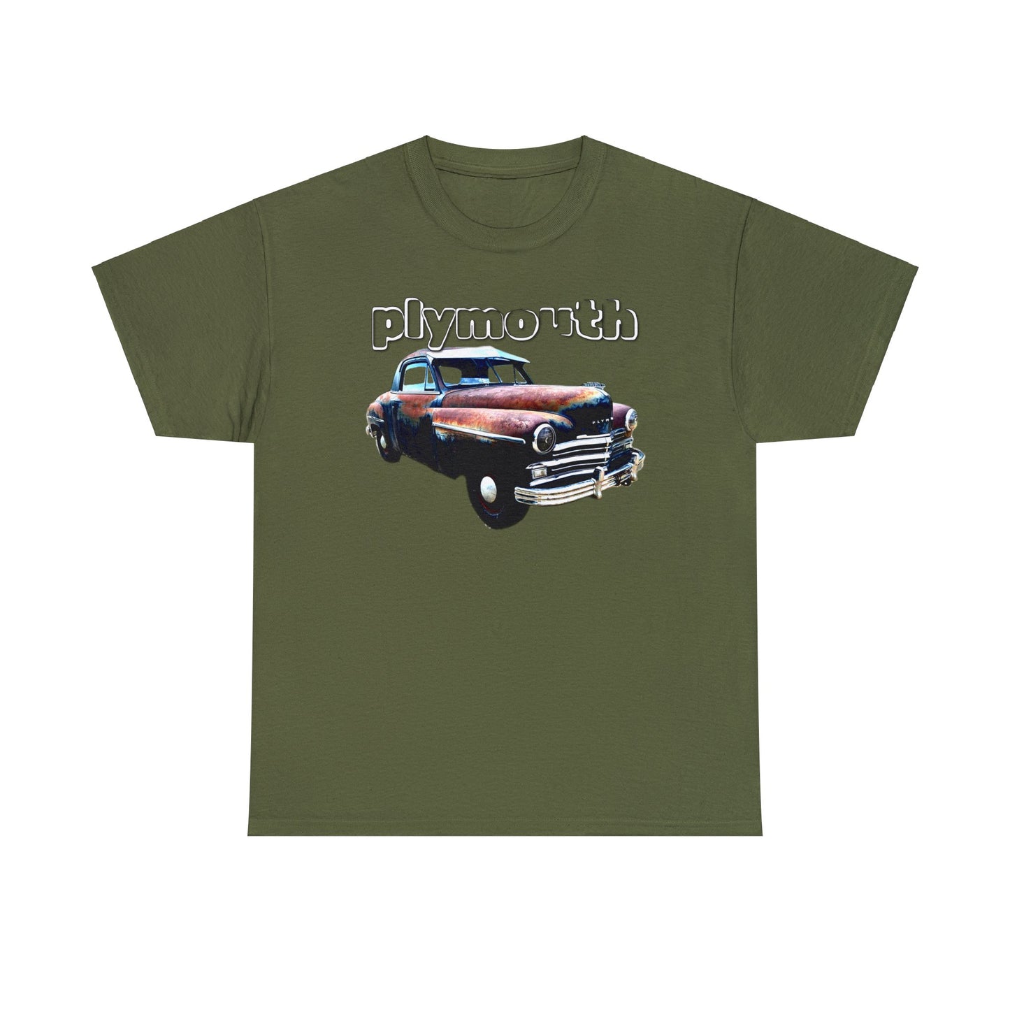 Plymouth Deluxe Business Coupe, Vintage Car, Retro American Automobile Heavy Cotton Tee