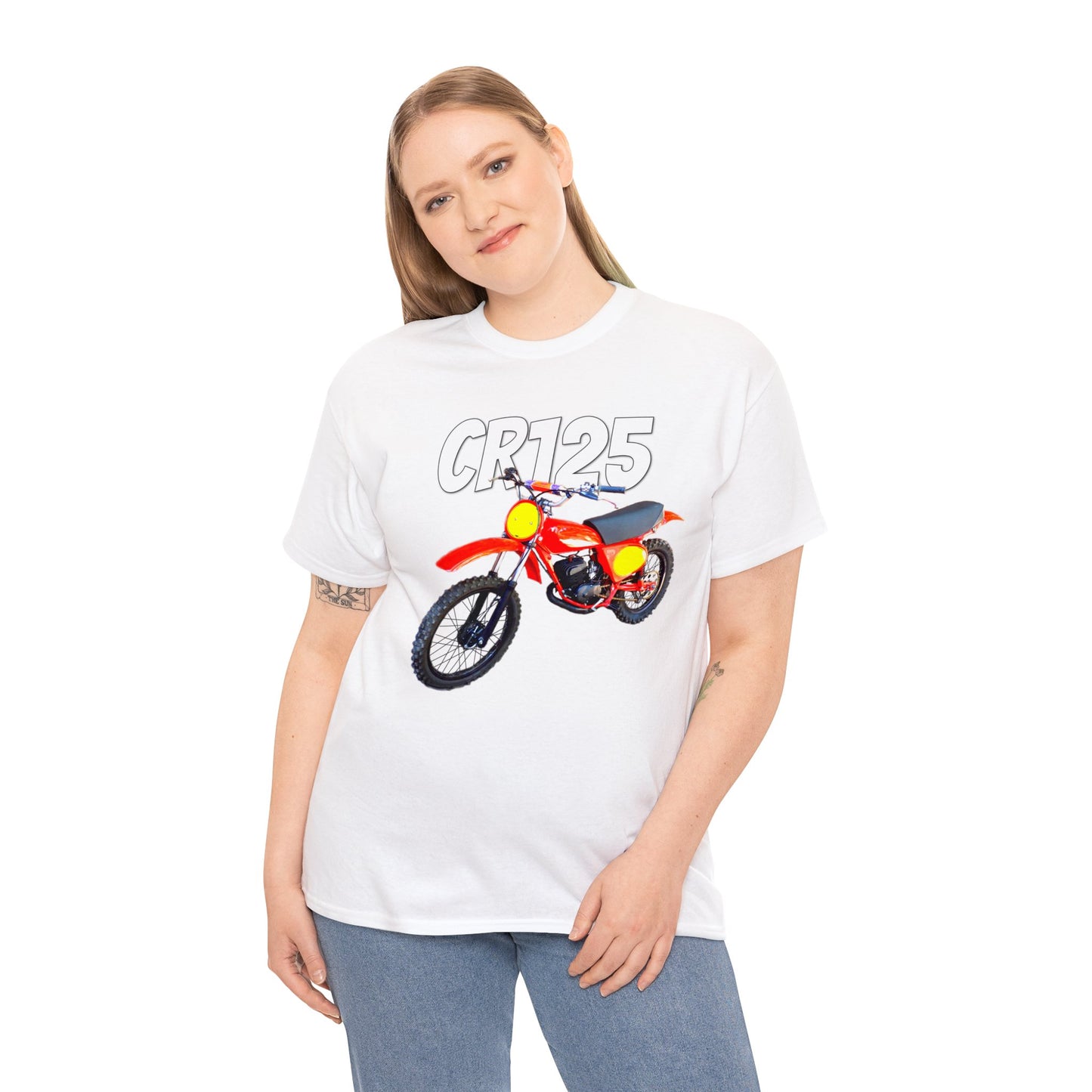 Vintage Motocross Motorcycle CR125, 1970's Moto Cross Bike Heavy Cotton Tee
