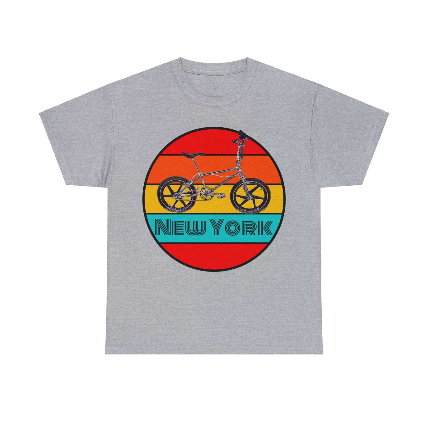 New York City BMX Bike, Cool Old School BMX Bicycle, Dirt Bike Vintage Retro Heavy Cotton Tee