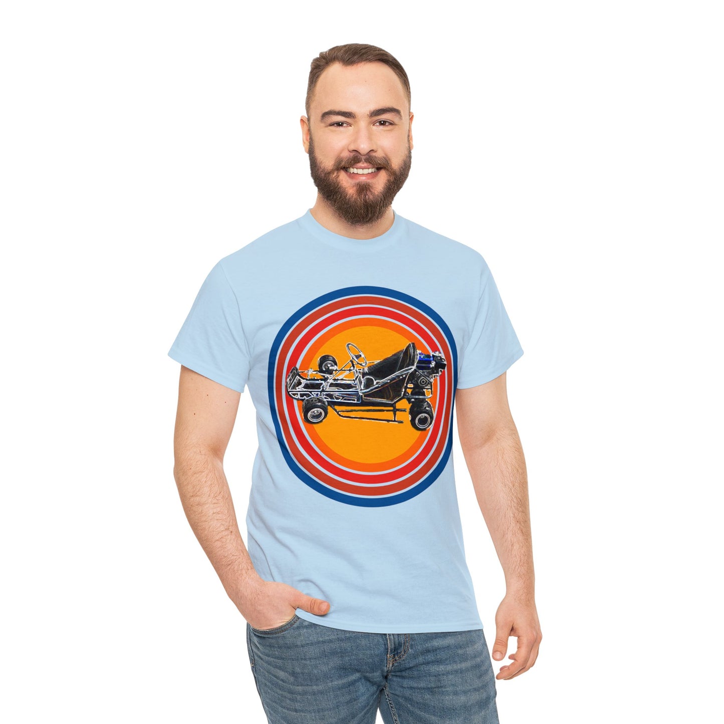 Go Cart. Vintage Go Kart, Retro Go Cart, Fast Go Cart Heavy Cotton Tee