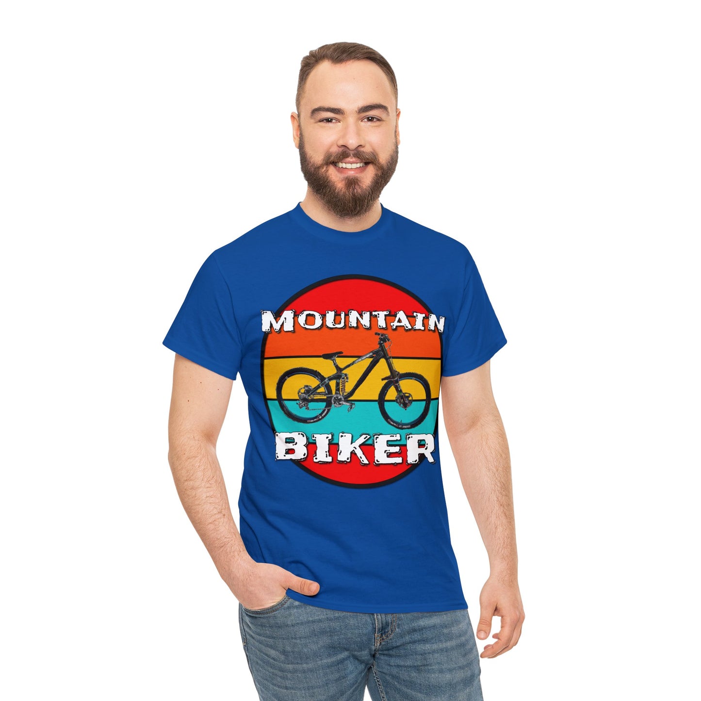 Mountain Bike, Mountain Biker, Full Suspension Moutain Bike Heavy Cotton Tee