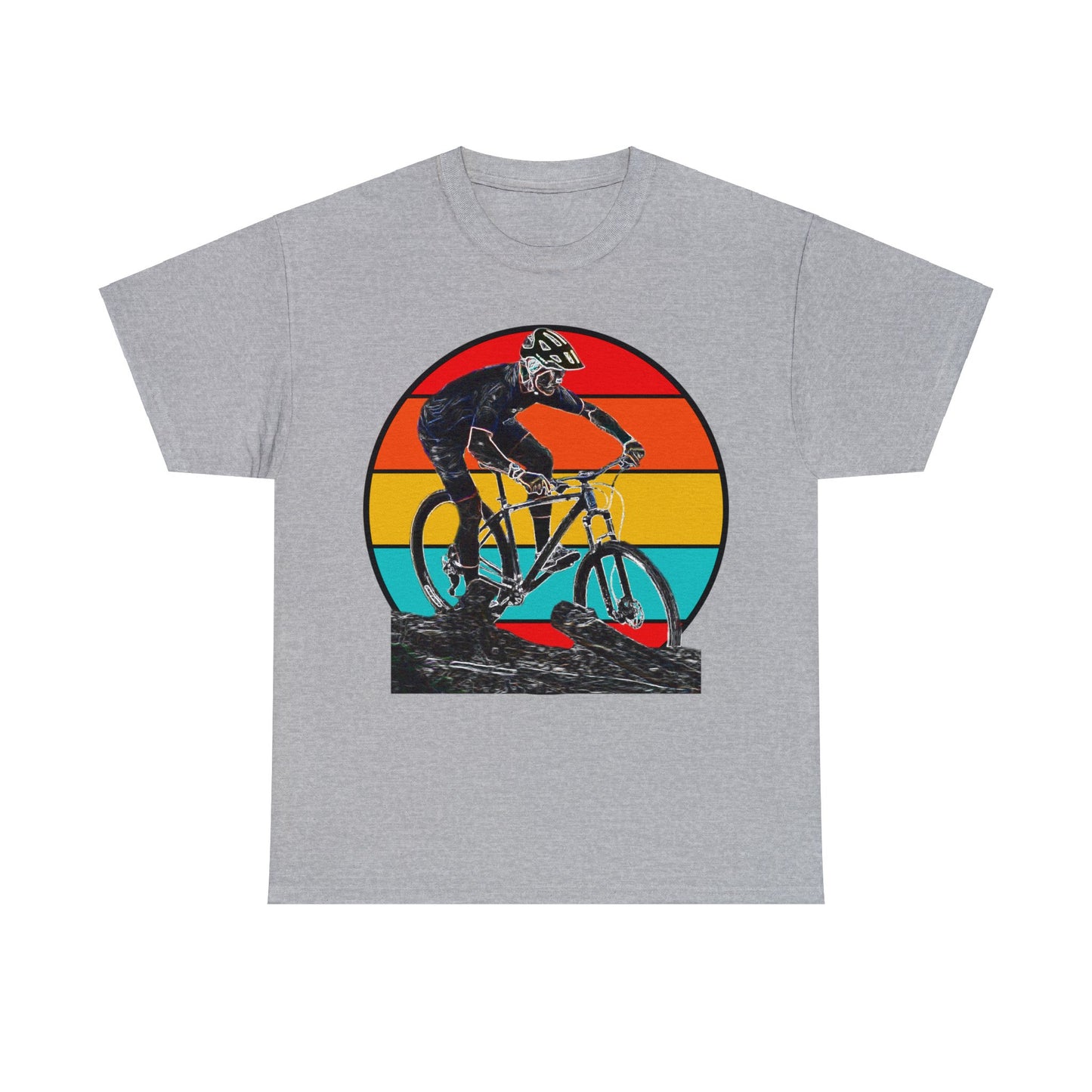 Mountain Bike, Mountain Biker, Hard Tail Mountain Bike Heavy Cotton Tee