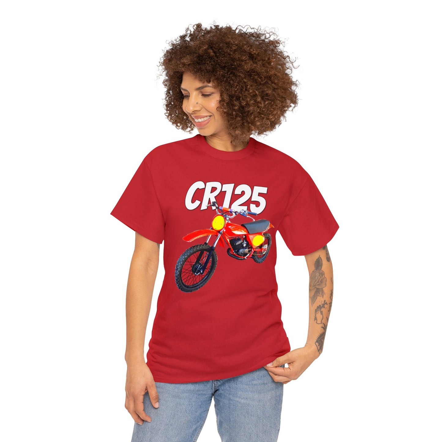 Vintage Motocross Motorcycle CR125, 1970's Moto Cross Bike Heavy Cotton Tee