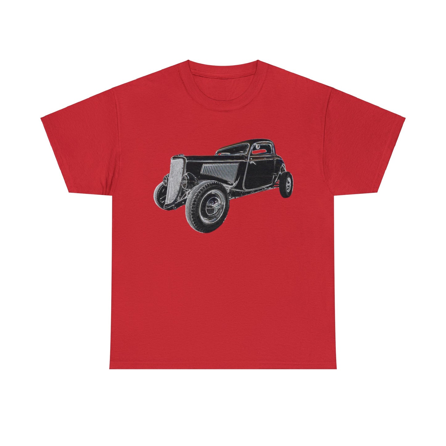 Hot Rod, Retro Rat Rod Car, Antique Automobile, Vintage Car, Rockabilly Heavy Cotton Tee