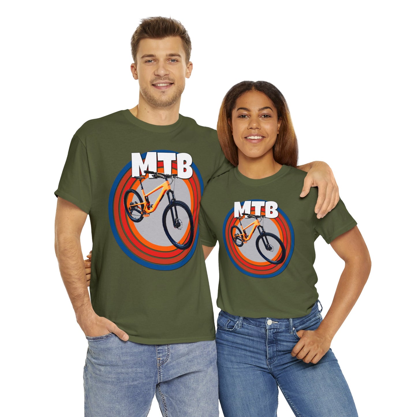 Mountain Bike, Mountain Biker, Full Suspension Mountain Bike, MTB Heavy Cotton Tee